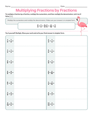 Multiplying Fractions by Fractions