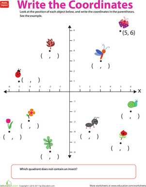 Coordinate Challenge: Fill in the Ordered Pairs