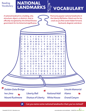 Find the National Landmark Names