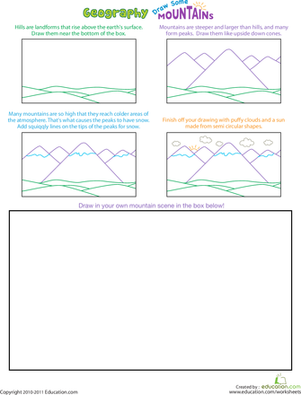 Jump Into Geography: Draw a Mountain Scene