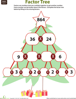 Fill in the Factor Tree