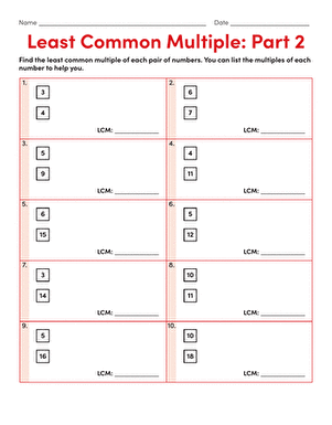 Least Common Multiple: Part 2
