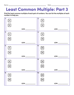 Least Common Multiple: Part 3