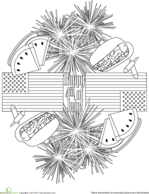 Color a Mandala: Happy 4th of July!