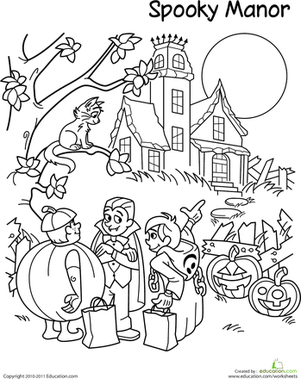 Trick-Or-Treat Coloring Page