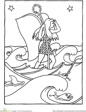 Color the Fairy at Sea
