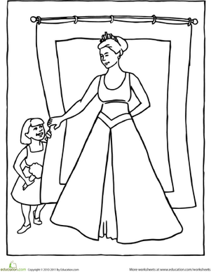 Color the Princess Playing Hide-and-Seek