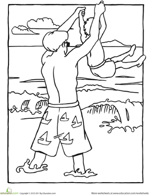 Beach Coloring Page