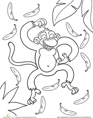 Color the Happy Monkey