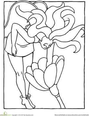 Nectar Fairy Coloring Page