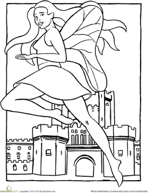 Color the Fluttering Fairy