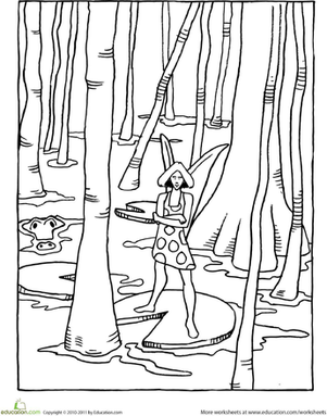Color the Enchanted Swamp Fairy
