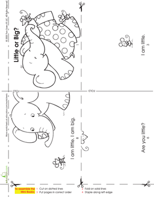 Make a Mini Story Book: Little or Big?