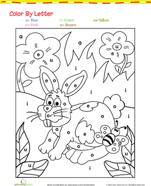 Color by Letter: Bunny