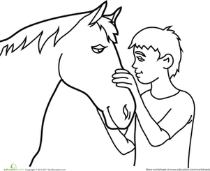 Color the Horse and His Friend