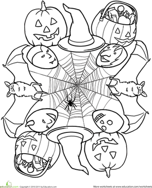 Halloween Web Coloring