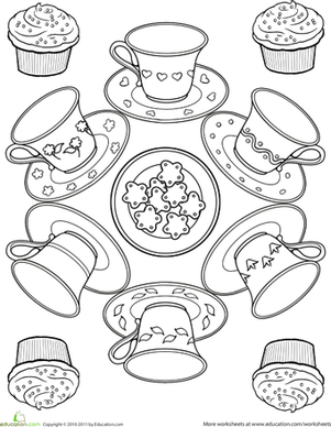 Teacup Coloring Page