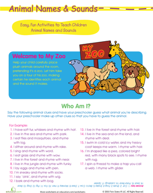Play Animal Games: Zoo Friends and Who Am I?