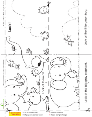 Make a Mini Story Book: Look at the Animals