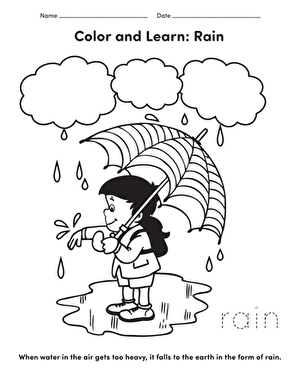 Color and Learn: Rain