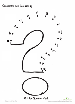 Alphabet Dot to Dot: Q