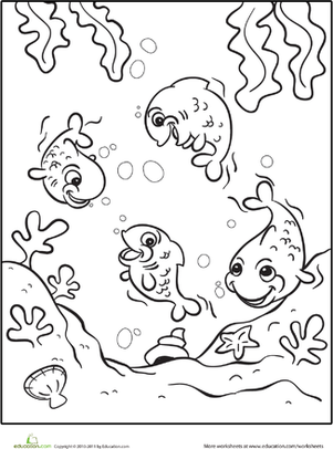 Color the Playful Fish