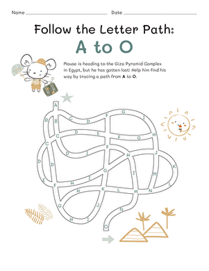 Follow the Letter Path: A to O