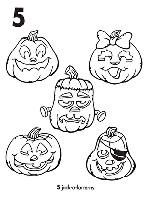 The Number 5 and Jack-o'-Lanterns!