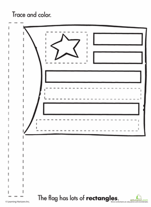 Trace & Color: Flag