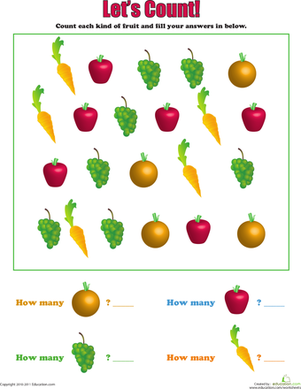 Let's Count: Fruits and Veggies