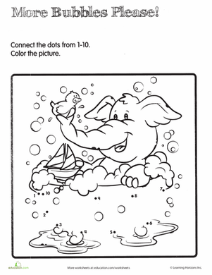 Connect the Dots: Bubble Bath!