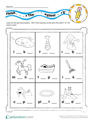 Finish the Silent E Words
