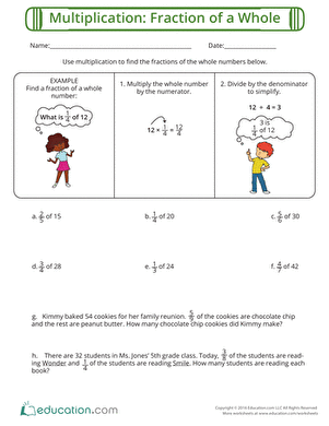 Multiplication: Fraction of a Whole