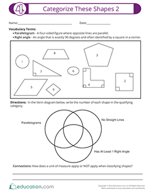 Categorize These Shapes 2