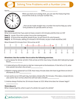 Solving Time Problems with a Number Line