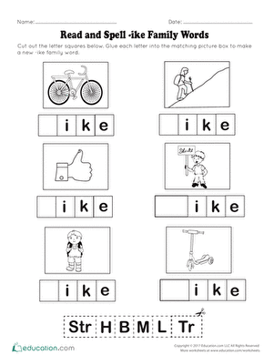 Read and Spell -ike Family Words