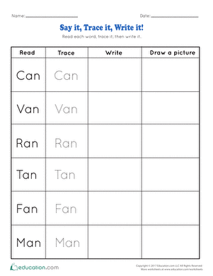 Say it, Trace it, Write it!