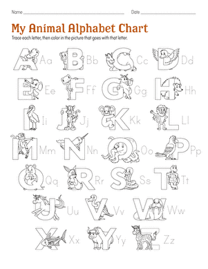 My Animal Alphabet Chart