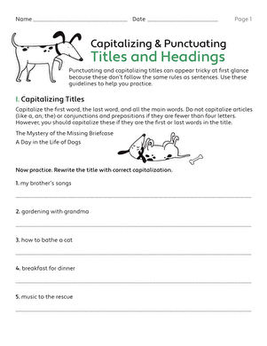 Capitalizing and Punctuating Titles and Headings