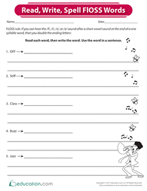 Read, Write, Spell FLOSS Words