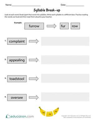 Syllable Break-up