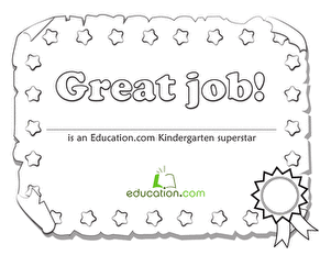 Kindergarten Learning Certificate