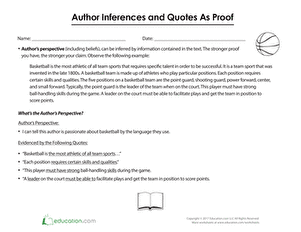 Author Inferences and Quotes as Proof