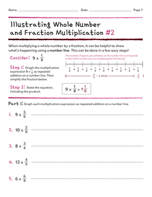 Illustrating Whole Number and Fraction Multiplication #2