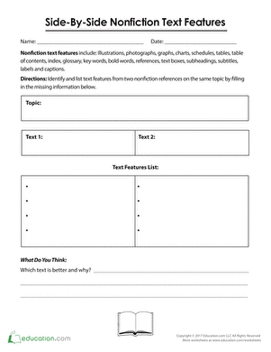 Side-By-Side Nonfiction Text Features 