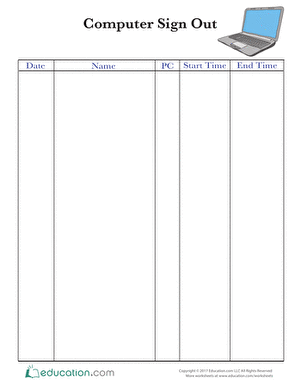 Sign-out Sheets