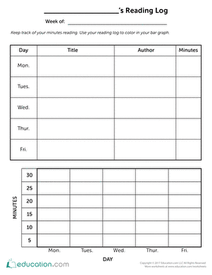 Reading Log and Graph