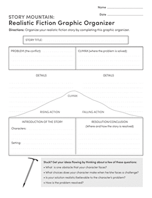 Story Mountain: Realistic Fiction Graphic Organizer