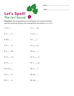 Let’s Spell the /er/ Sound