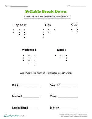 Syllable Break Down
